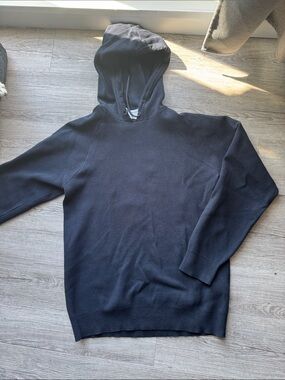 Selected Homme Men's Navy Heavyweight Hooded Sweater - Classic Knit Pullover